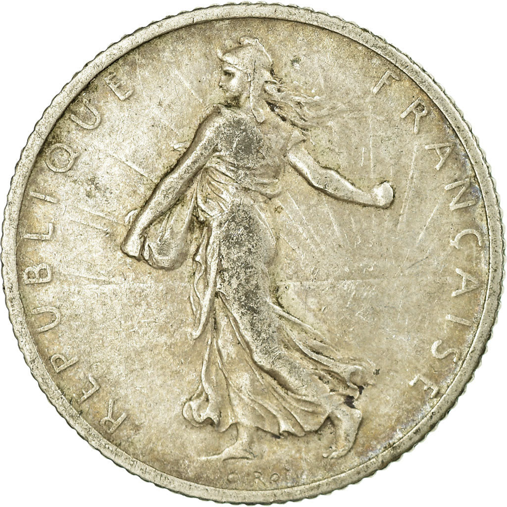 Coin, France, Semeuse, Franc, 1912, Paris, VF(20-25), Silver, KM:844.1