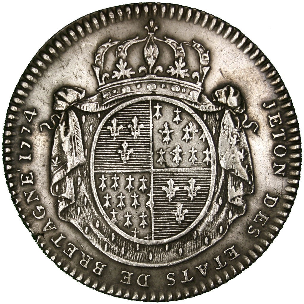 France, Royal, Token, 1774, AU(50-53), Silver, Feuardent #8781, 6.69