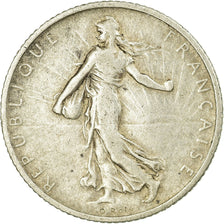 Coin, France, Semeuse, Franc, 1912, Paris, VF(20-25), Silver, KM:844.1