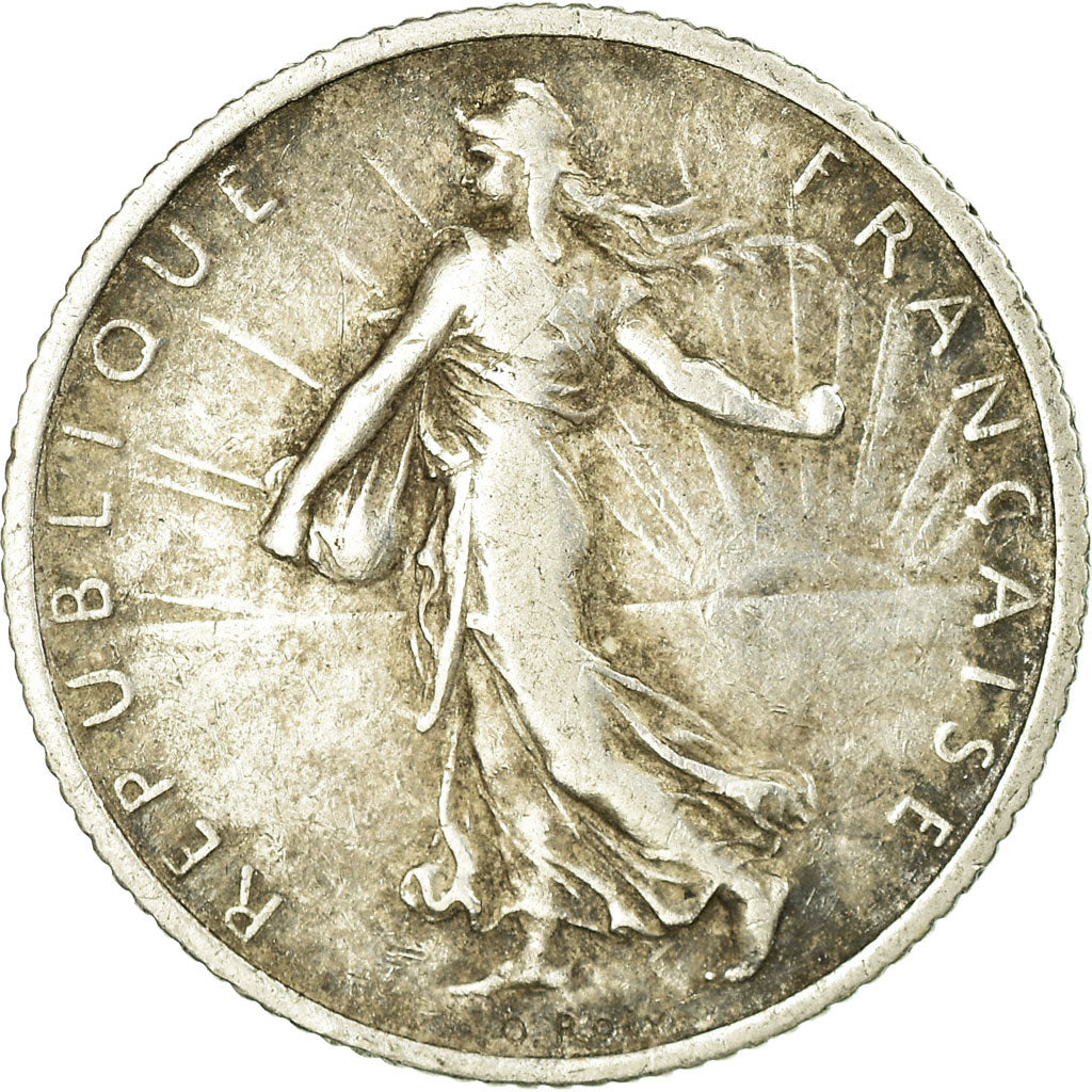 Coin, France, Semeuse, Franc, 1912, Paris, VF(20-25), Silver, KM:844.1