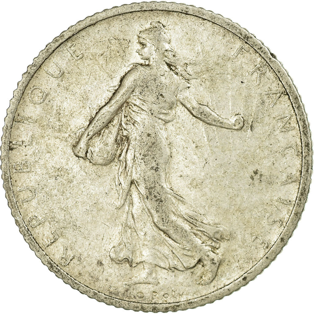 Coin, France, Semeuse, Franc, 1912, Paris, VF(20-25), Silver, KM:844.1