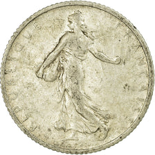 Coin, France, Semeuse, Franc, 1912, Paris, VF(20-25), Silver, KM:844.1