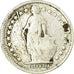 Coin, Switzerland, 1/2 Franc, 1908, Bern, F(12-15), Silver, KM:23