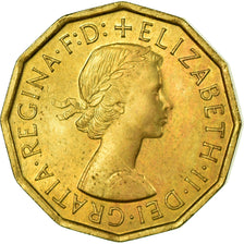 Coin, Great Britain, Elizabeth II, 3 Pence, 1965, MS(60-62), Nickel-brass