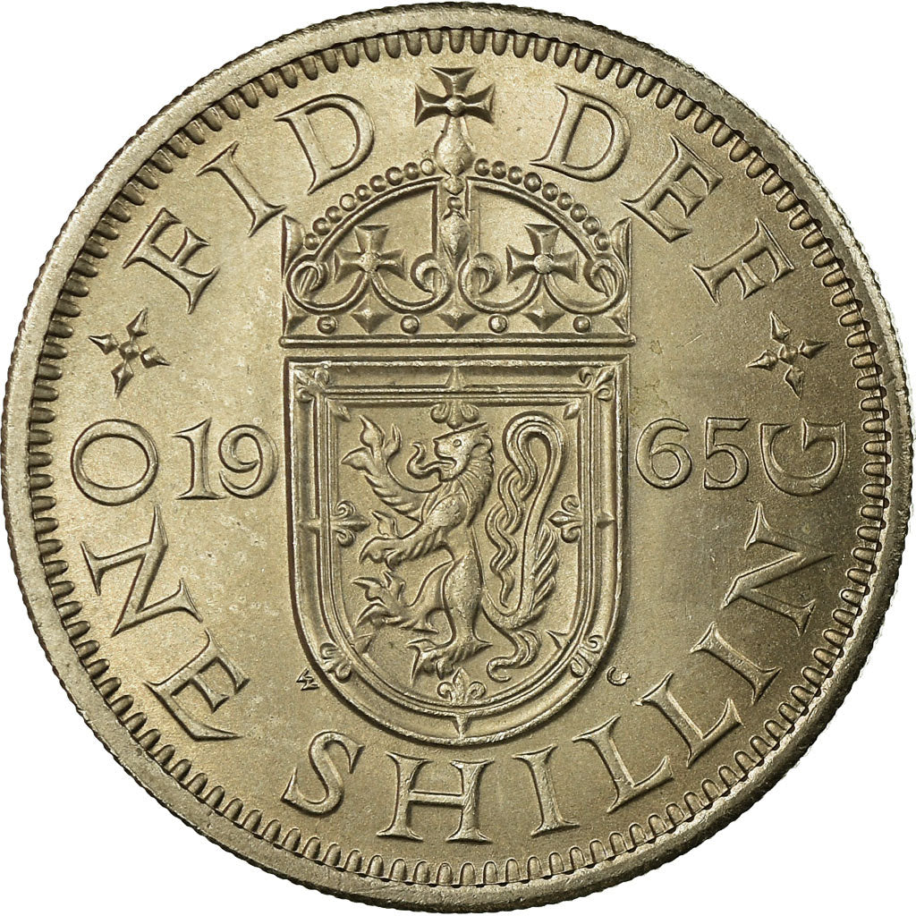 Coin, Great Britain, Elizabeth II, Shilling, 1965, MS(60-62), Copper-nickel