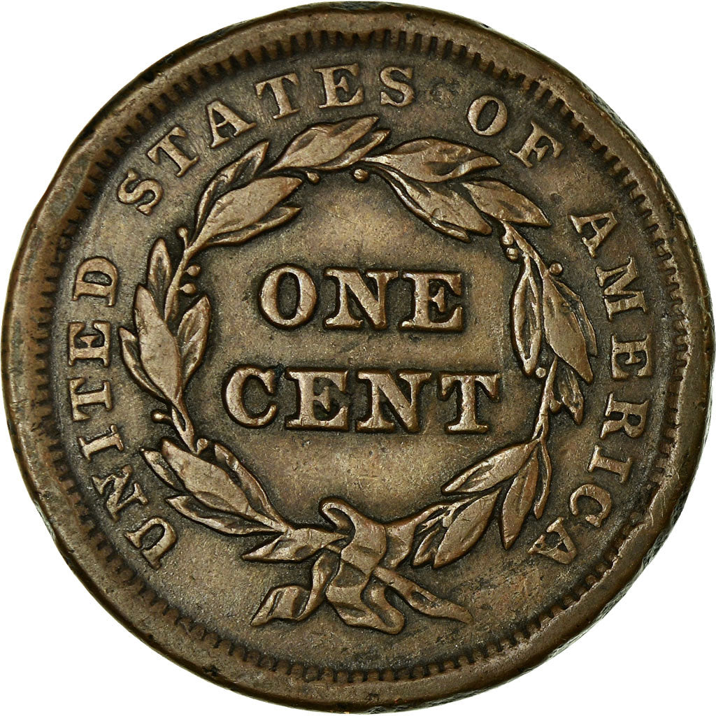 Coin, United States, Braided Hair Cent, Cent, 1841, U.S. Mint, Philadelphia