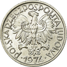 Coin, Poland, 2 Zlote, 1974, Warsaw, MS(63), Aluminum, KM:46