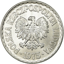 Coin, Poland, Zloty, 1975, Warsaw, MS(63), Aluminum, KM:49.1
