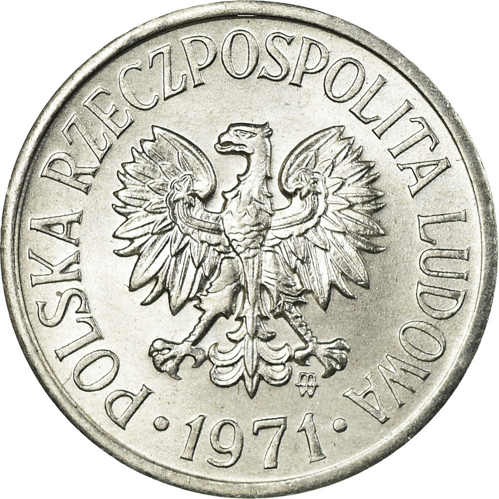 Coin, Poland, 5 Groszy, 1971, Warsaw, MS(63), Aluminum, KM:A46