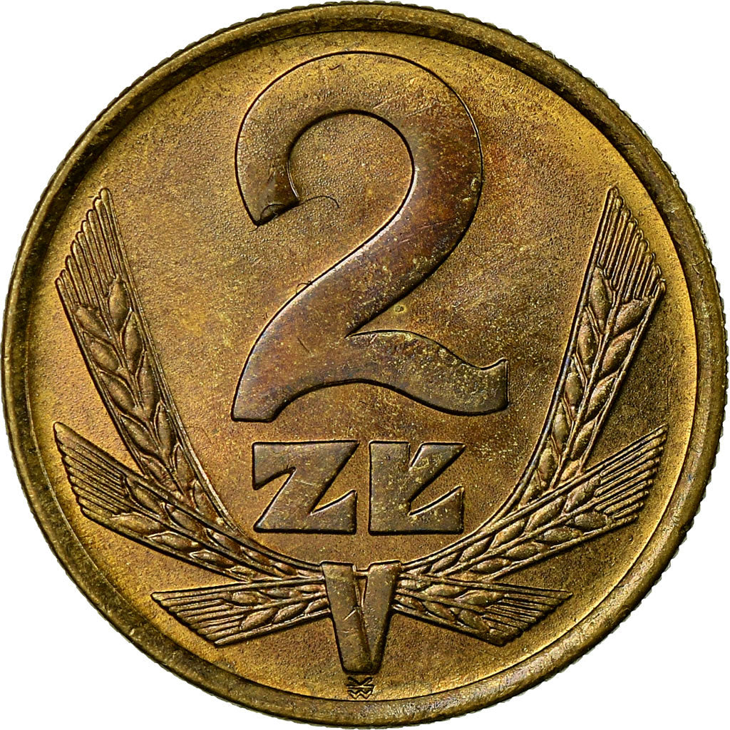 Münze, Polen, 2 Zlote, 1975, Warsaw, UNZ, Messing, KM:80.1