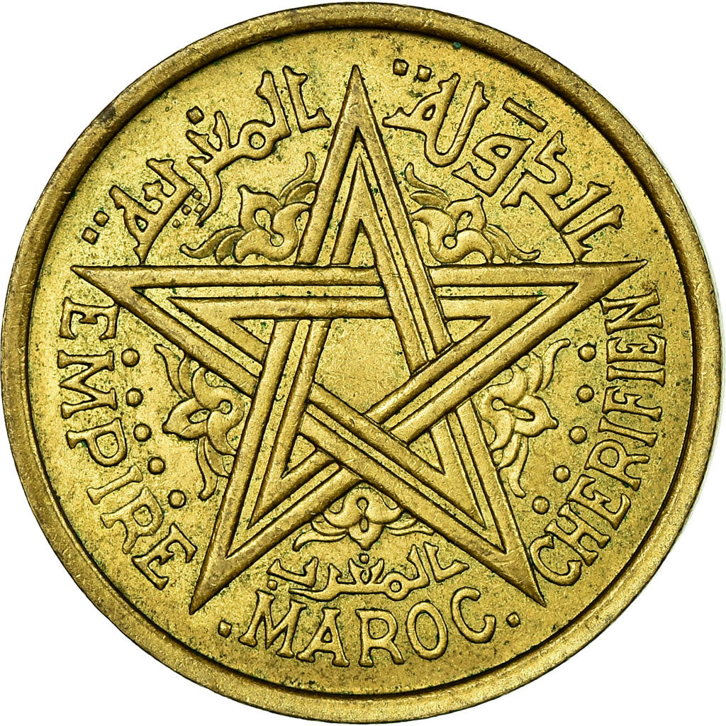 Coin, Morocco, Mohammed V, 2 Francs, AH 1364/1945, Paris, AU(50-53)