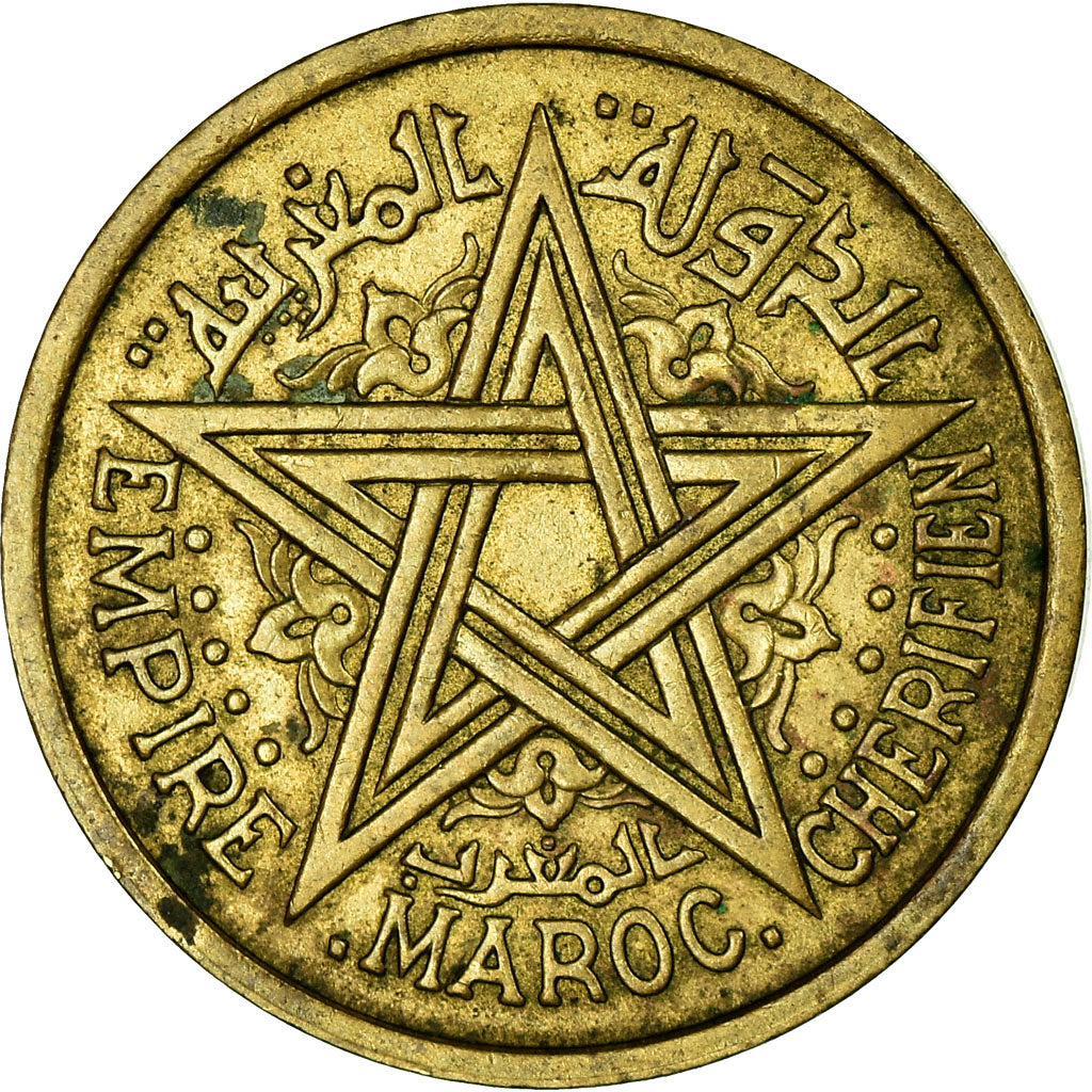 Coin, Morocco, Mohammed V, 2 Francs, AH 1364/1945, Paris, EF(40-45)