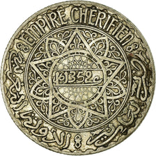 Coin, Morocco, Mohammed V, 10 Francs, AH 1352/1933, Paris, VF(30-35), Silver