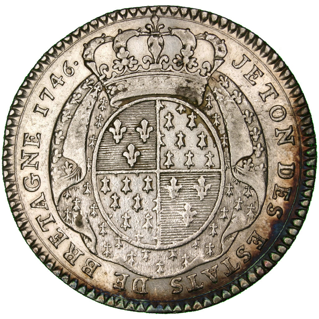 France, Royal, Token, 1746, EF(40-45), Silver, Feuardent #8759, 6.78
