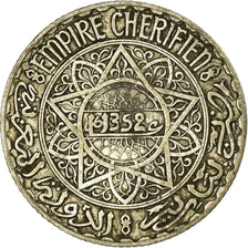 Coin, Morocco, Mohammed V, 5 Francs, AH 1352/1933, Paris, VF(30-35), Silver
