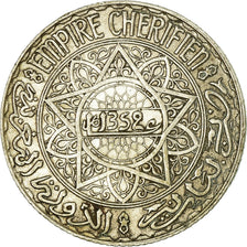 Coin, Morocco, Mohammed V, 5 Francs, AH 1352/1933, Paris, VF(30-35), Silver