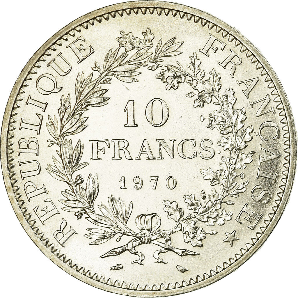 Coin, France, Hercule, 10 Francs, 1970, Paris, MS(60-62), Silver, KM:932