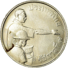 Coin, Thailand, Rama IX, Baht, 1977, AU(55-58), Copper-nickel, KM:112