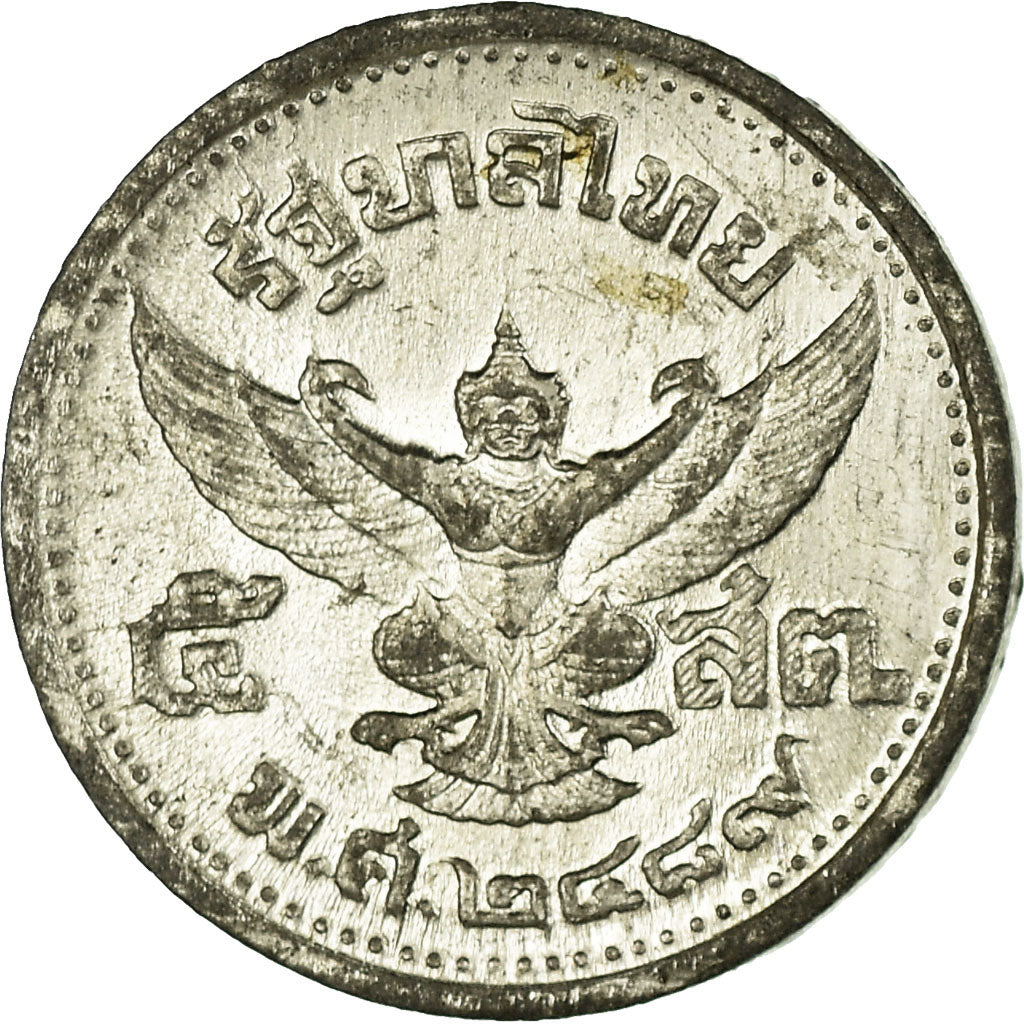 Coin, Thailand, Rama VIII, 5 Satang, 1946, EF(40-45), Tin, KM:68