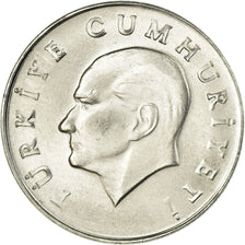 Coin, Turkey, 10 Lira, 1984, MS(63), Aluminum, KM:964