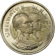 Moneda, Tailandia, Rama IX, 5 Baht, 1978, MBC+, Cobre - níquel recubierto de