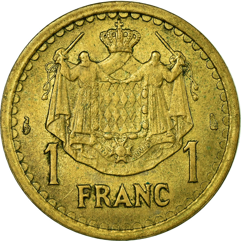 Münze, Monaco, Louis II, Franc, 1943, SS, Aluminum-Bronze, KM:120A