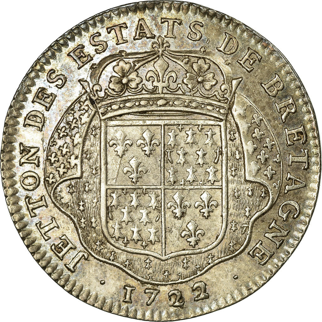 France, Token, Royal, 1722, AU(55-58), Silver, Feuardent:8742