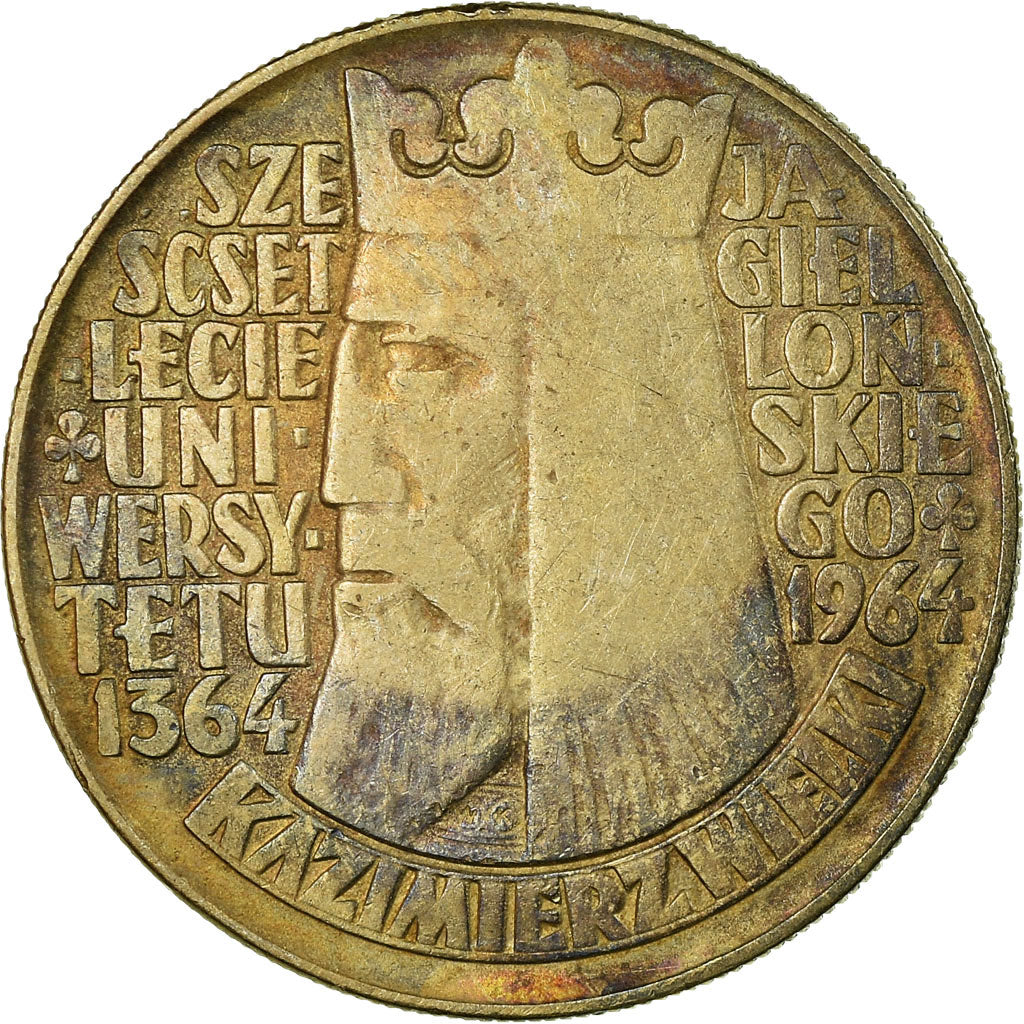 Moneda, Polonia, 10 Zlotych, 1964, BC+, Cobre - níquel, KM:52.1