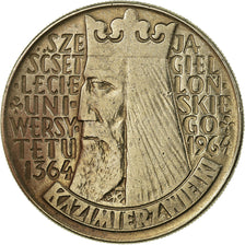 Moneta, Polonia, 10 Zlotych, 1964, BB+, Rame-nichel, KM:52.2