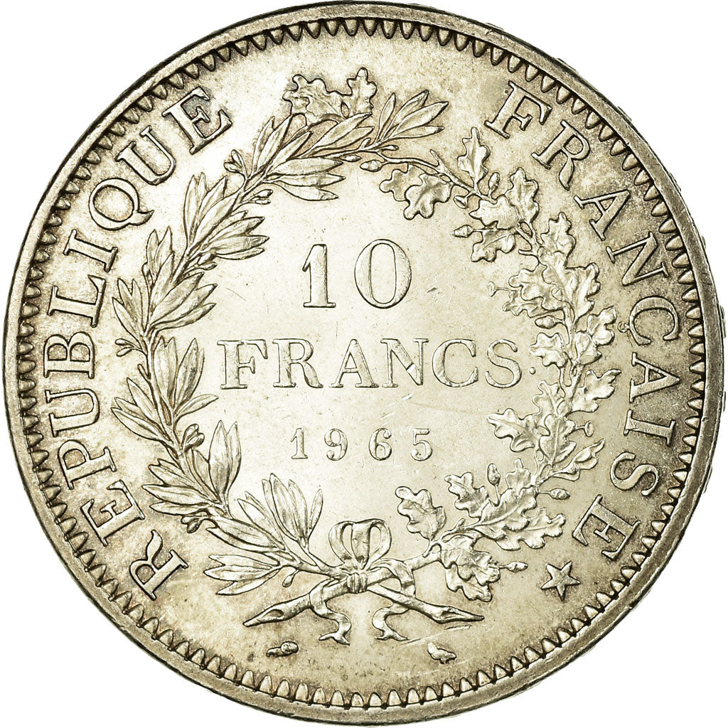 Coin, France, Hercule, 10 Francs, 1965, Paris, AU(55-58), Silver, KM:932