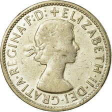 Coin, Australia, Elizabeth II, Florin, 1958, Melbourne, VF(20-25), Silver, KM:60