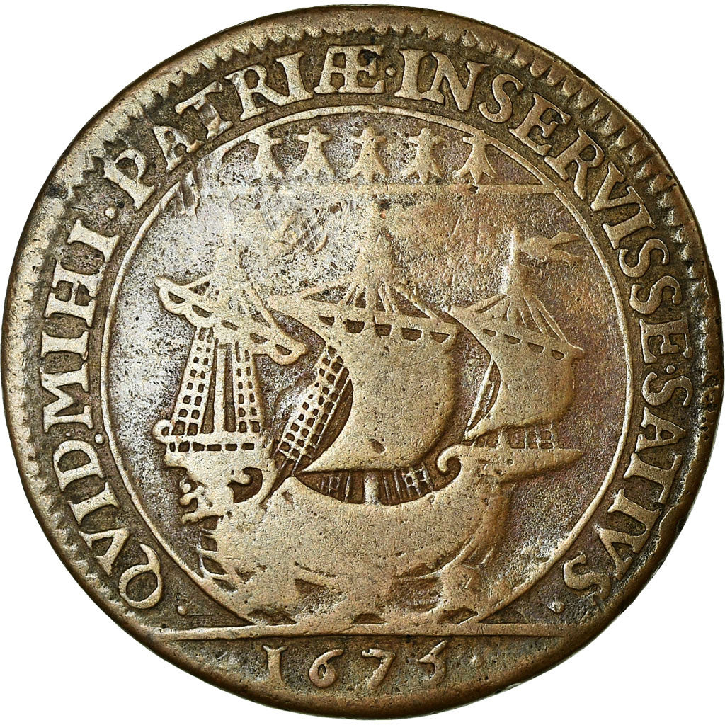 France, Token, Royal, 1675, VF(20-25), Copper, Feuardent:8887