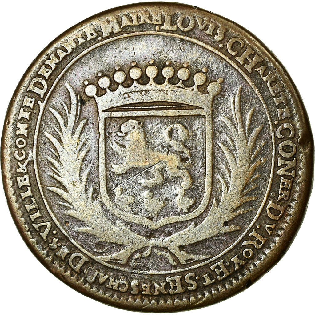 France, Token, Royal, 1675, VF(20-25), Copper, Feuardent:8887