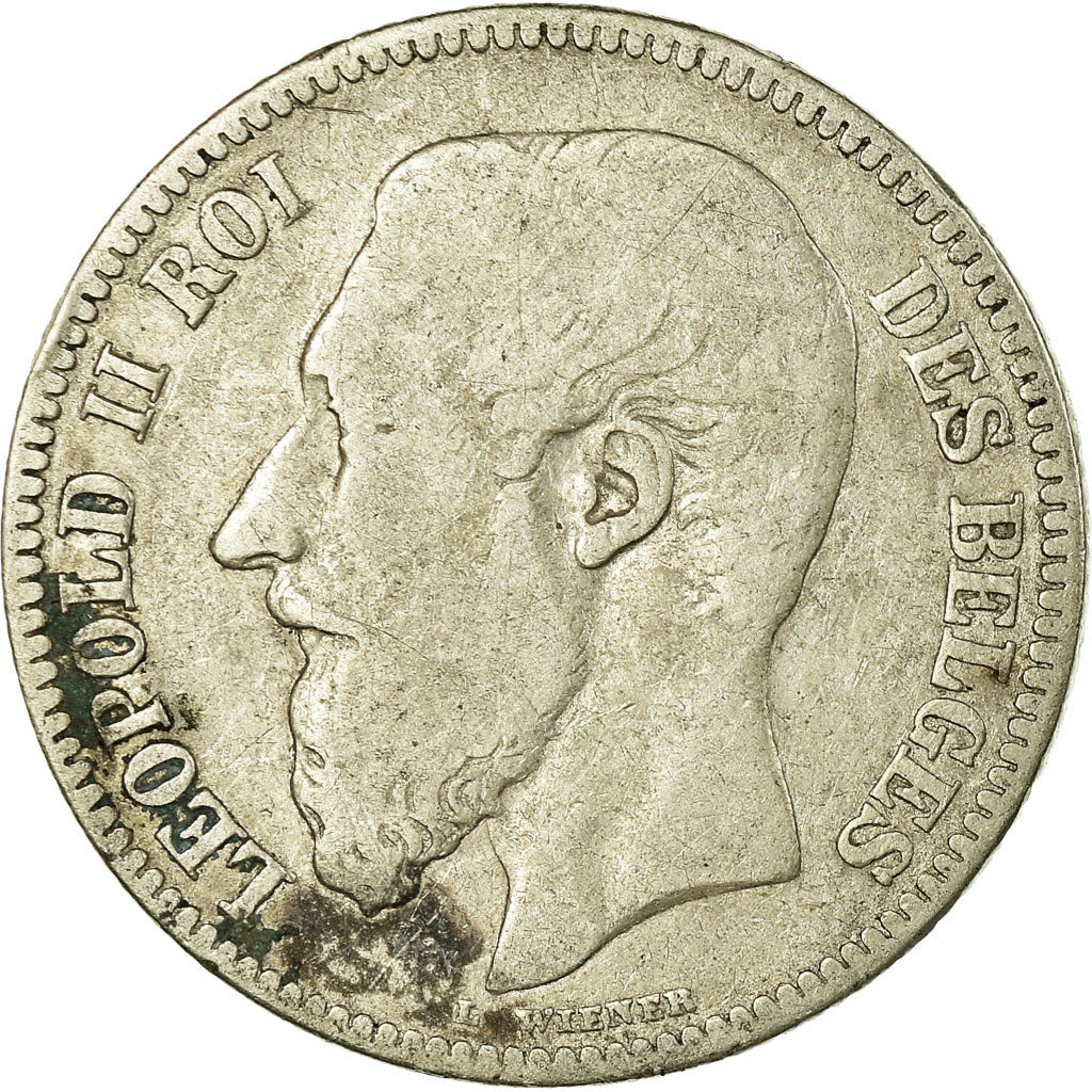 Münze, Belgien, Leopold II, 2 Francs, 2 Frank, 1867, SGE, Silber, KM:30.1
