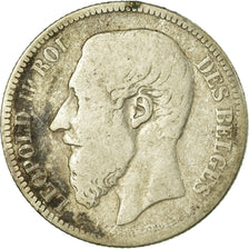 Coin, Belgium, Leopold II, 2 Francs, 2 Frank, 1866, VG(8-10), Silver, KM:30.1