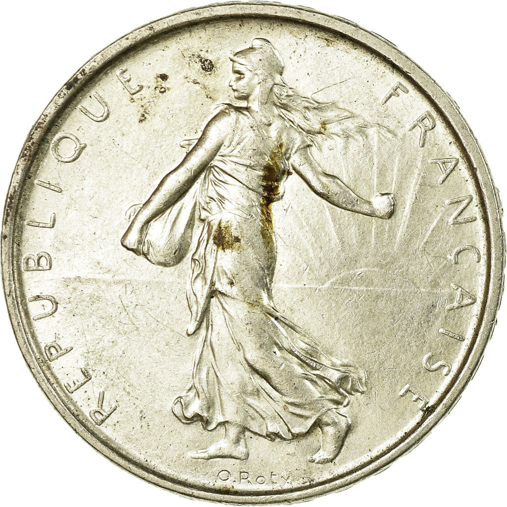 Moeda, França, Semeuse, 5 Francs, 1963, AU(55-58), Prata, KM:926, Gadoury:770