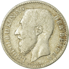 Coin, Belgium, Leopold II, Franc, 1886, VG(8-10), Silver, KM:29.1