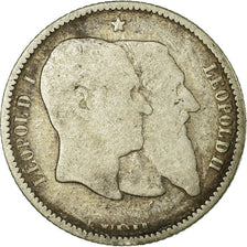 Coin, Belgium, Leopold II, Franc, 1880, VG(8-10), Silver, KM:38