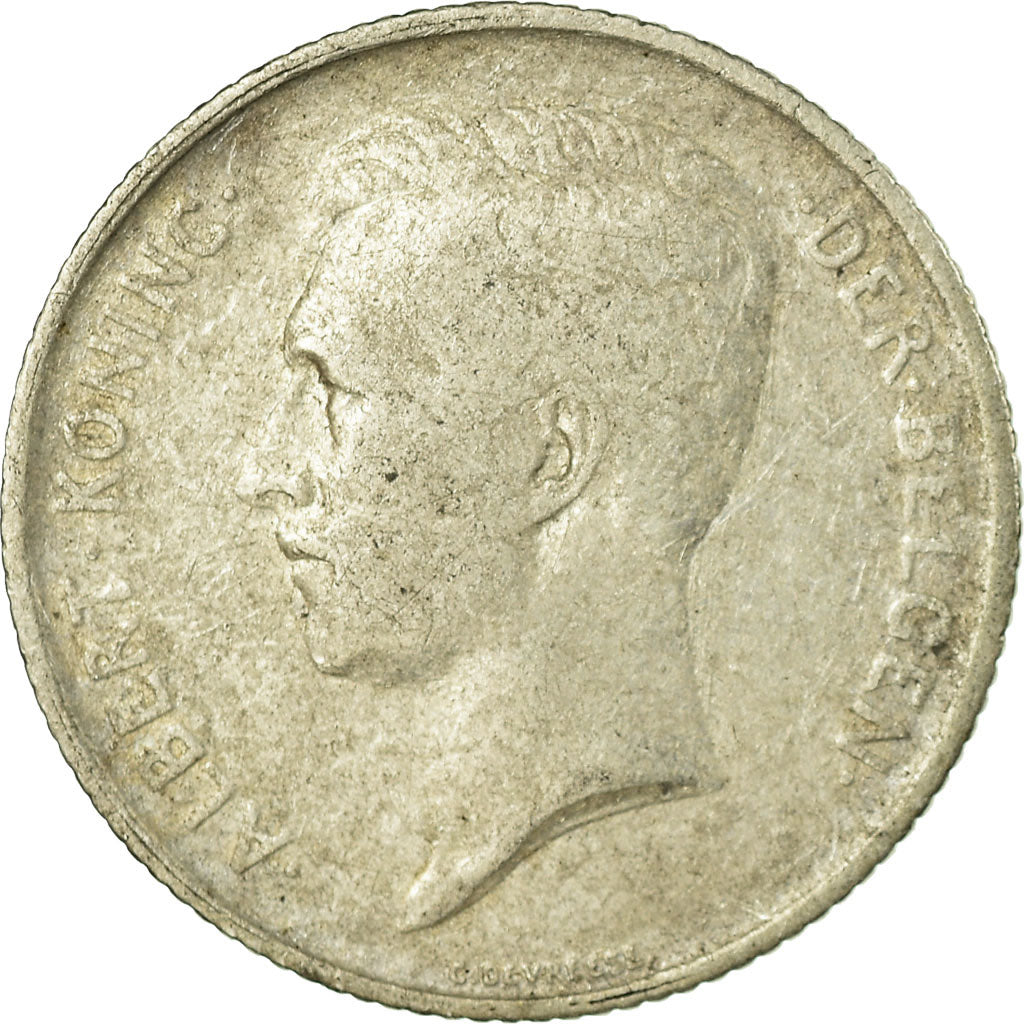 Moneta, Belgia, Franc, 1911, VG(8-10), Srebro, KM:73.1