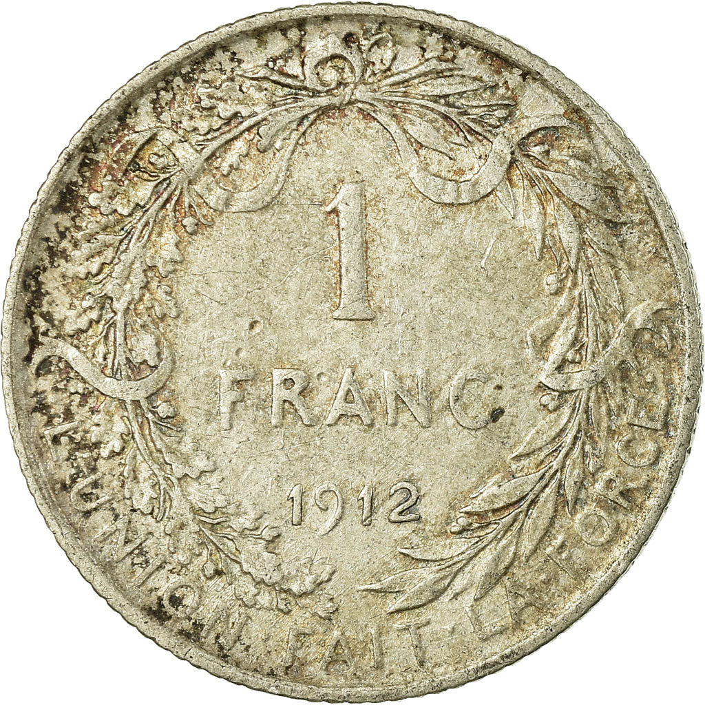 Monnaie, Belgique, Franc, 1912, B, Argent, KM:72