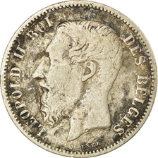 Monnaie, Belgique, Leopold II, 50 Centimes, 1866, B+, Argent, KM:26