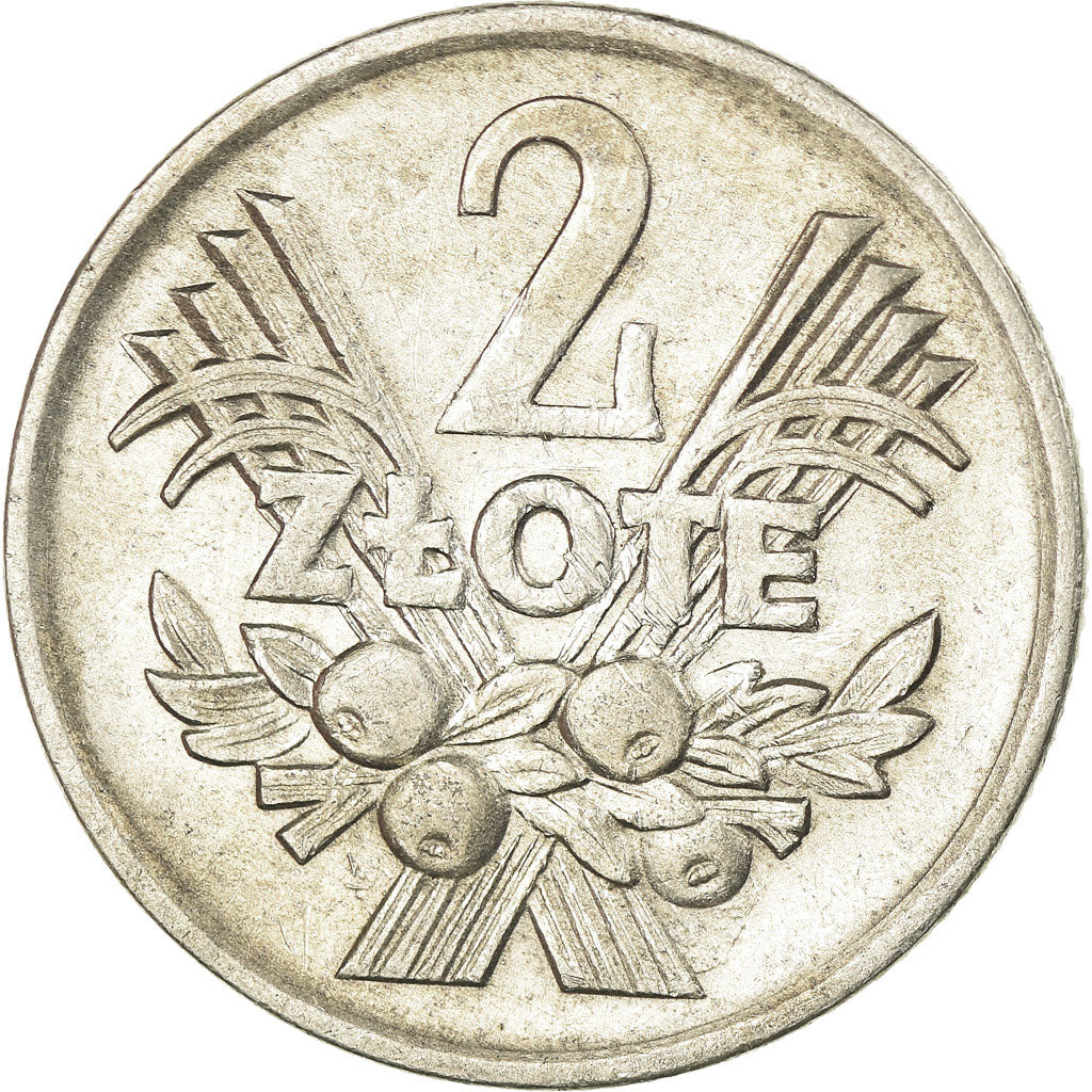 Münze, Polen, 2 Zlote, 1971, Warsaw, SS+, Aluminium, KM:46