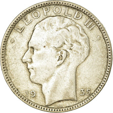 Moneta, Belgio, 20 Francs, 20 Frank, 1935, Warsaw, MB+, Argento, KM:105