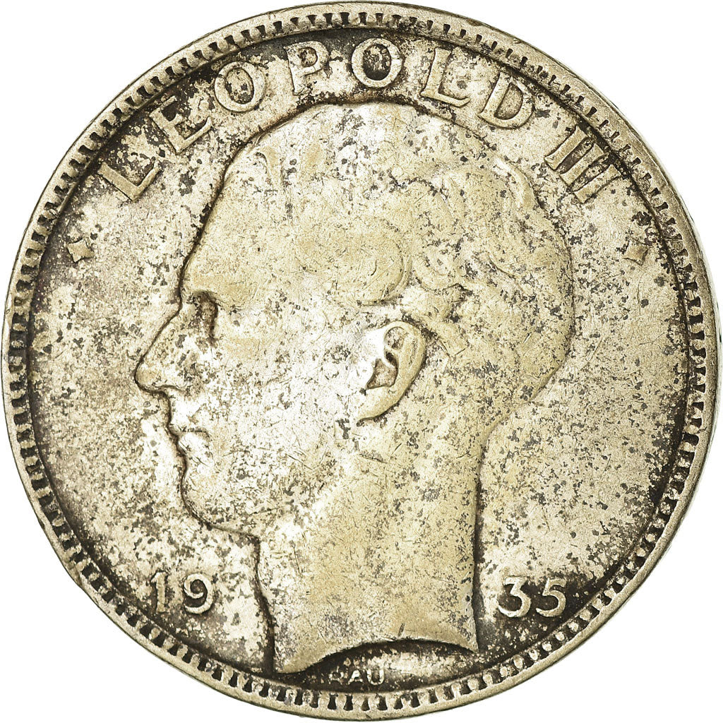 Moneta, Belgio, 20 Francs, 20 Frank, 1935, Warsaw, MB, Argento, KM:105