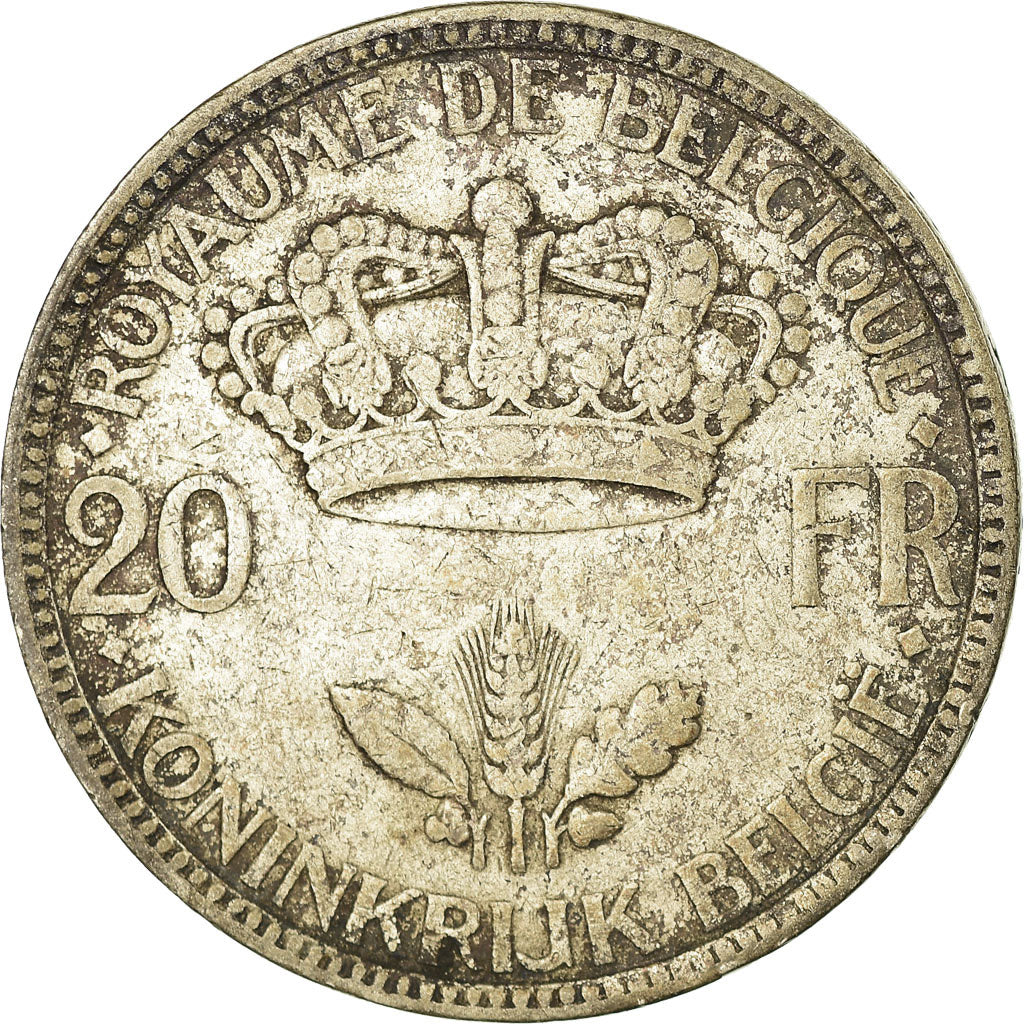 Moneta, Belgio, 20 Francs, 20 Frank, 1935, Warsaw, MB, Argento, KM:105