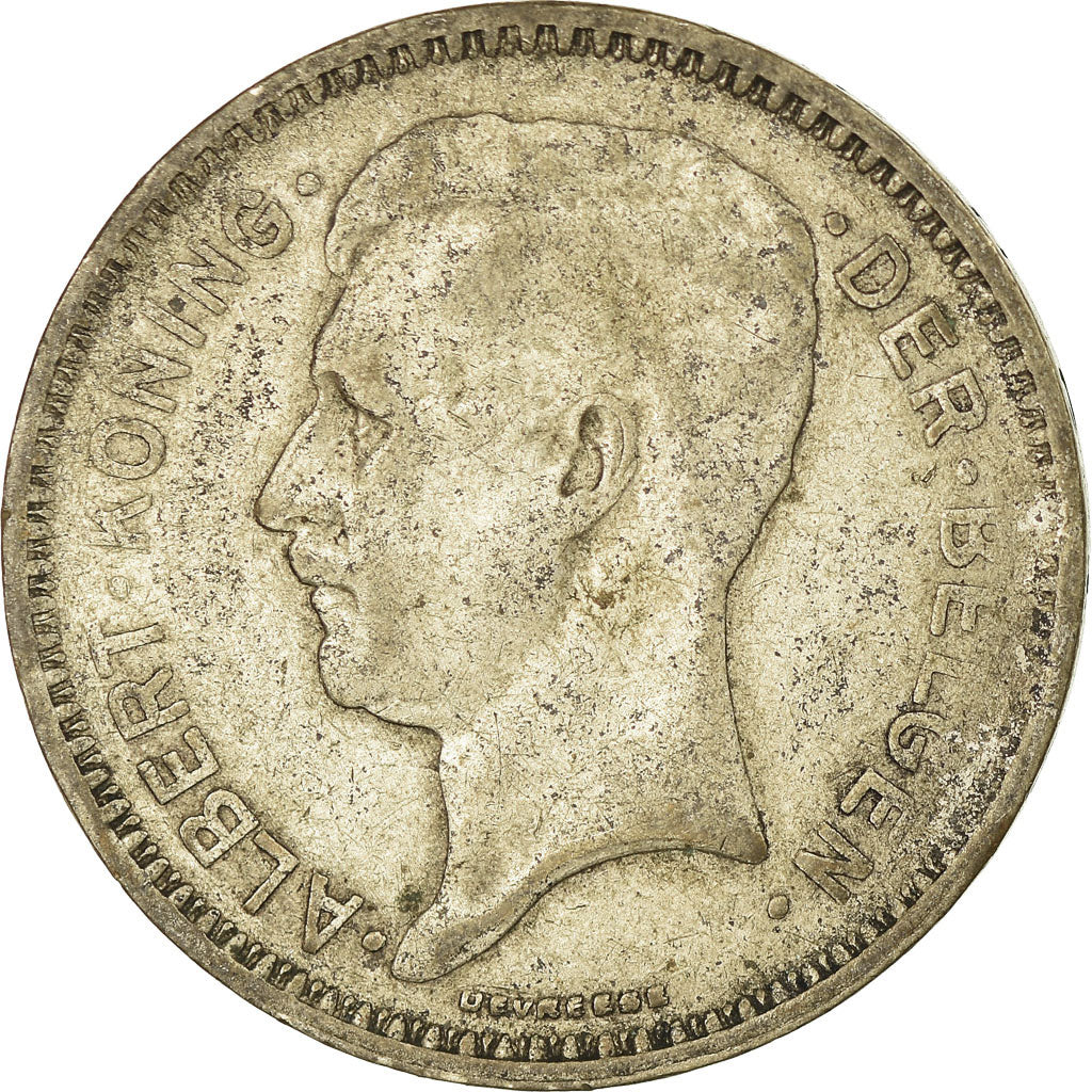 Coin, Belgium, 20 Francs, 20 Frank, 1934, VF(20-25), Silver, KM:104.1
