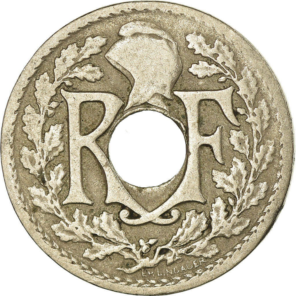 Coin, France, Lindauer, 5 Centimes, 1922, Poissy, VF(20-25), Copper-nickel