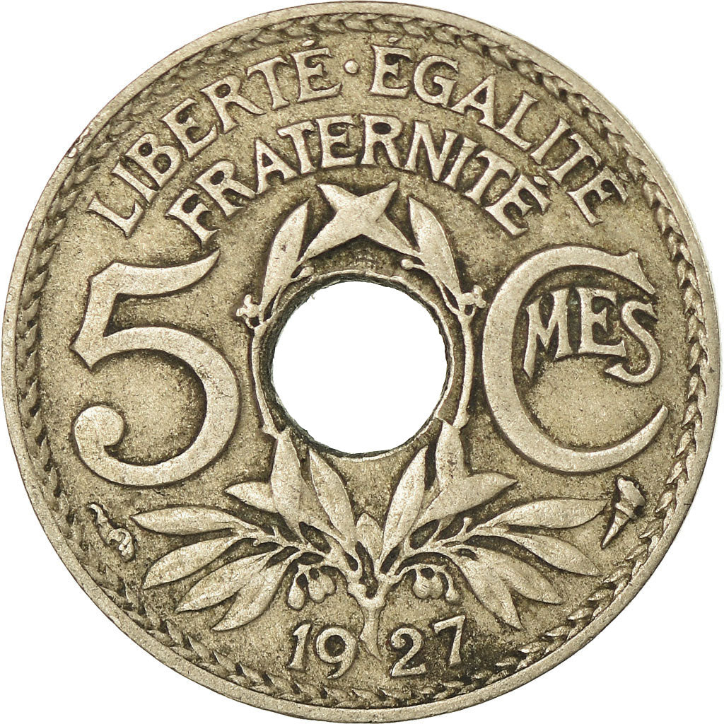 Monnaie, France, Lindauer, 5 Centimes, 1927, Paris, TB+, Copper-nickel