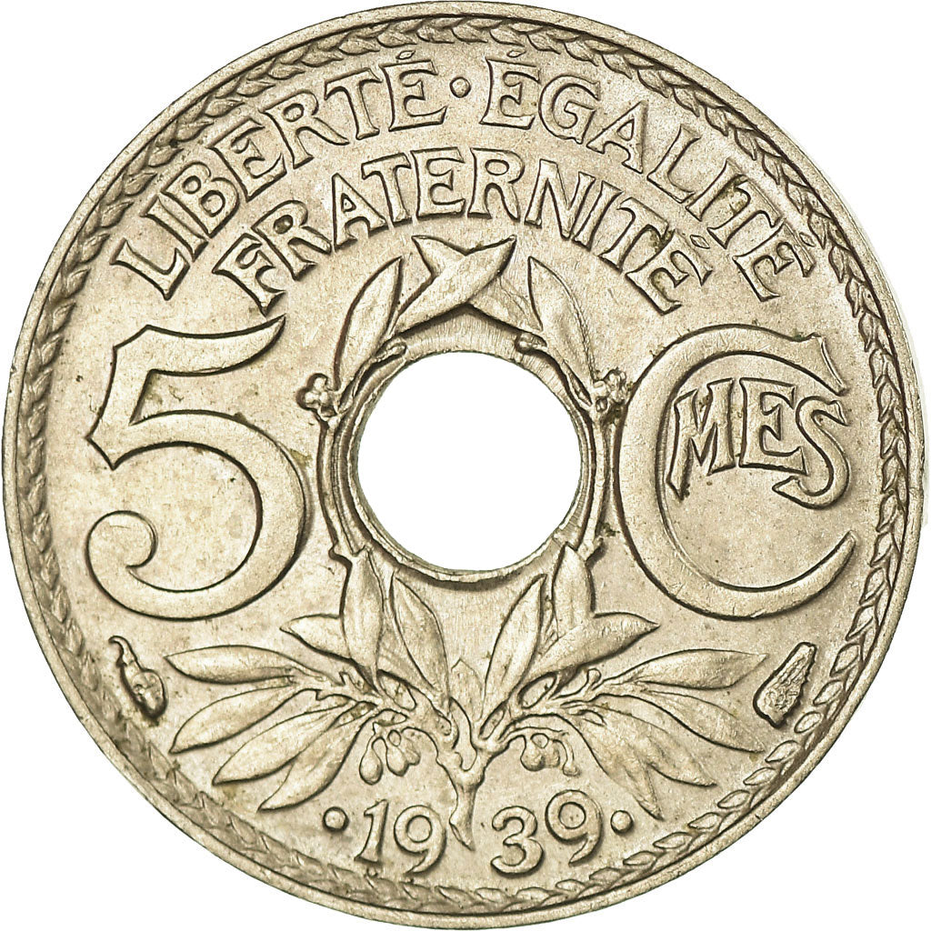 Coin, France, Lindauer, 5 Centimes, 1939, Paris, AU(55-58), Nickel-Bronze