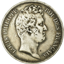 Coin, France, Louis-Philippe, 5 Francs, 1830, Paris, EF(40-45), Silver